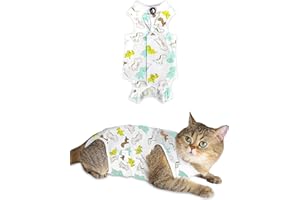 ANWA Cat Recovery Suit - Breathable Cat Onesie for Cats After Surgery Female, Kitten Surgery Recovery Suit Female Abdominal Wounds
