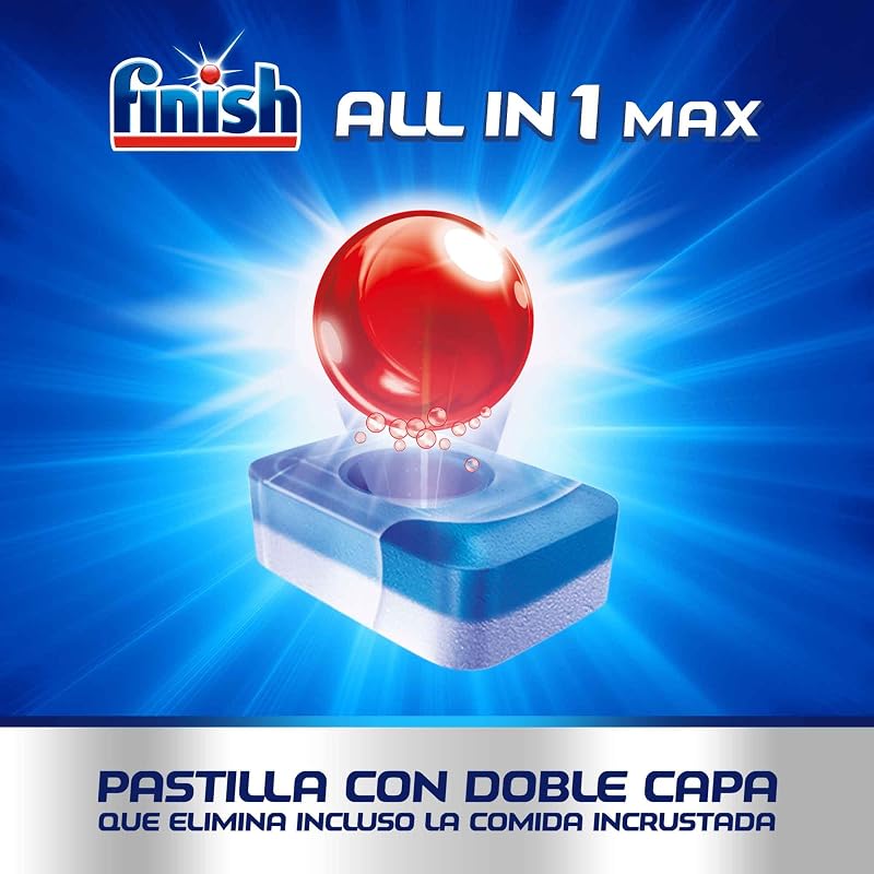 Finish powerball power all em 1 comprimidos para máquina de lavar louça, 32 comprimidos