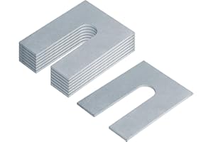 Fanmao 8 Pack 4" x 3" Steel Metal Horseshoe Shim Washers for 3/4" Bolts, Machinery, Equipment Alignment Leveling Shims