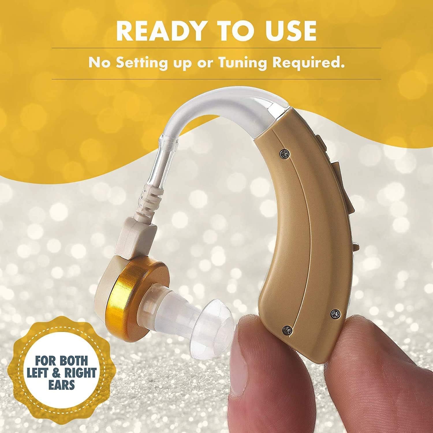 Behind The Ear Left & Right BTE Personal Sound Device by MEDca, white - Image 3
