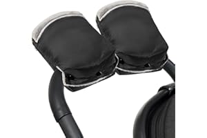 MORXINLE Baby Stroller Gloves,Anti-Freeze Stroller Hand Muff for Handlebars,Warm Waterproof Stroller Mittens for Cold Weather,Plush Lined Stroller Gloves Hand Muff Universal Winter Stroller Accessories