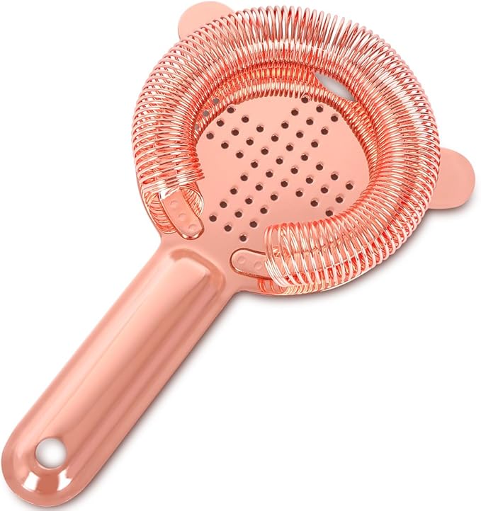 (Rose Gold) Barfame Cocktail Strainer Stainless Steel Bar Strainer