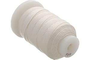 The Beadsmith Pure Silk Cord – White, Size FFF (0.419 mm/0.0165”), 92 Yards (276 ft), 1/2-Ounce Spool