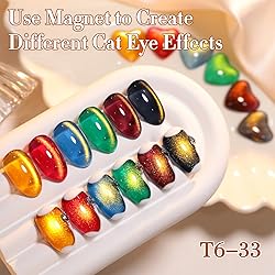 Double Rhythm Cat Eye Gel Nail Polish Set of 6 Same