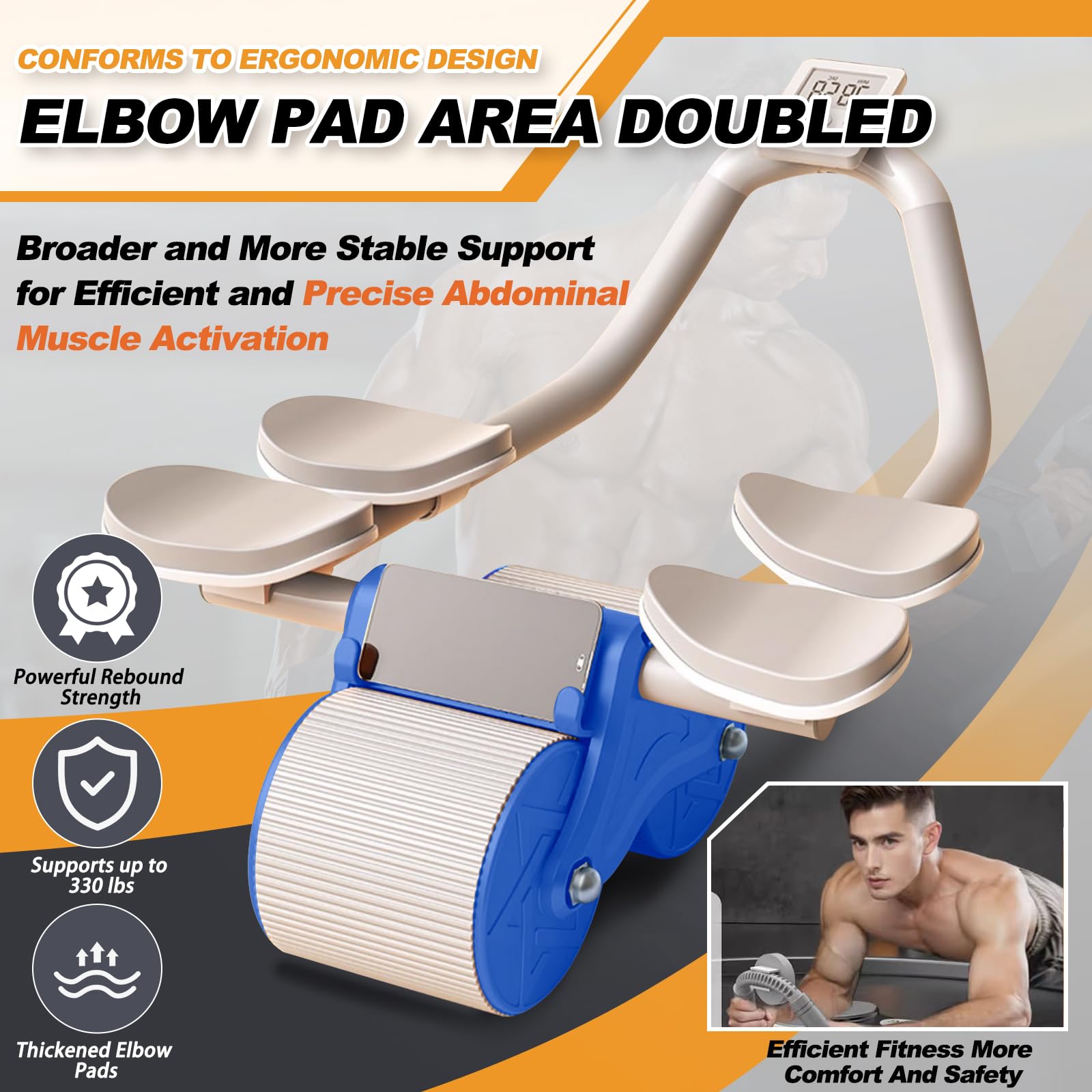 Mua Ab Roller Wheel - Ab Roller with Elbow Support, Automatic Rebound ...