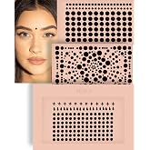 Black Circle Velvet Bindis by MERCY LONDON Indian Dot Bindi Face Jewels Round Colorful Multi Packet