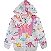 Baby Girl Zip-up Jacket Rainbow Unicorn Cotton Hoodie Sweatshirt Toddler Fall Coat Kids Winter Outfits Outerwear 2t-7t