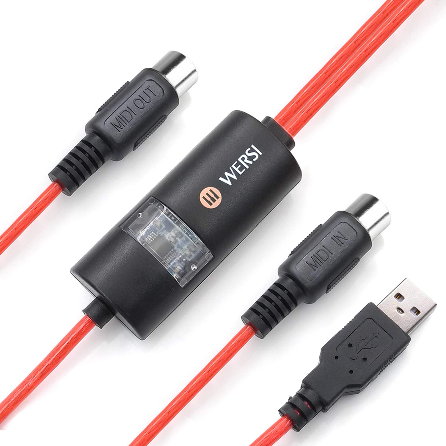 USB MIDI Cable Interface MIDI To USB InOut Cable Converter For Mac PC