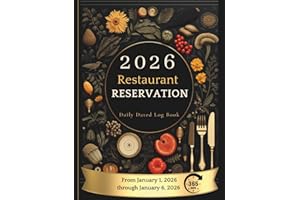 Restaurant Reservation Book - Daily Dated Log Book: 365 Days Guest booking diary , Hostess Table Log Journal always updated, Deluxe Hardcover, Large 374 Pages