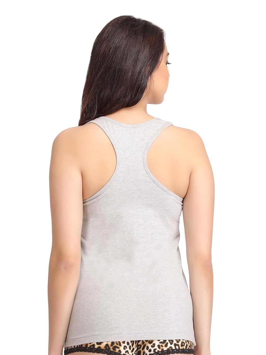 clovia women's stretchable cotton tank top with racerback