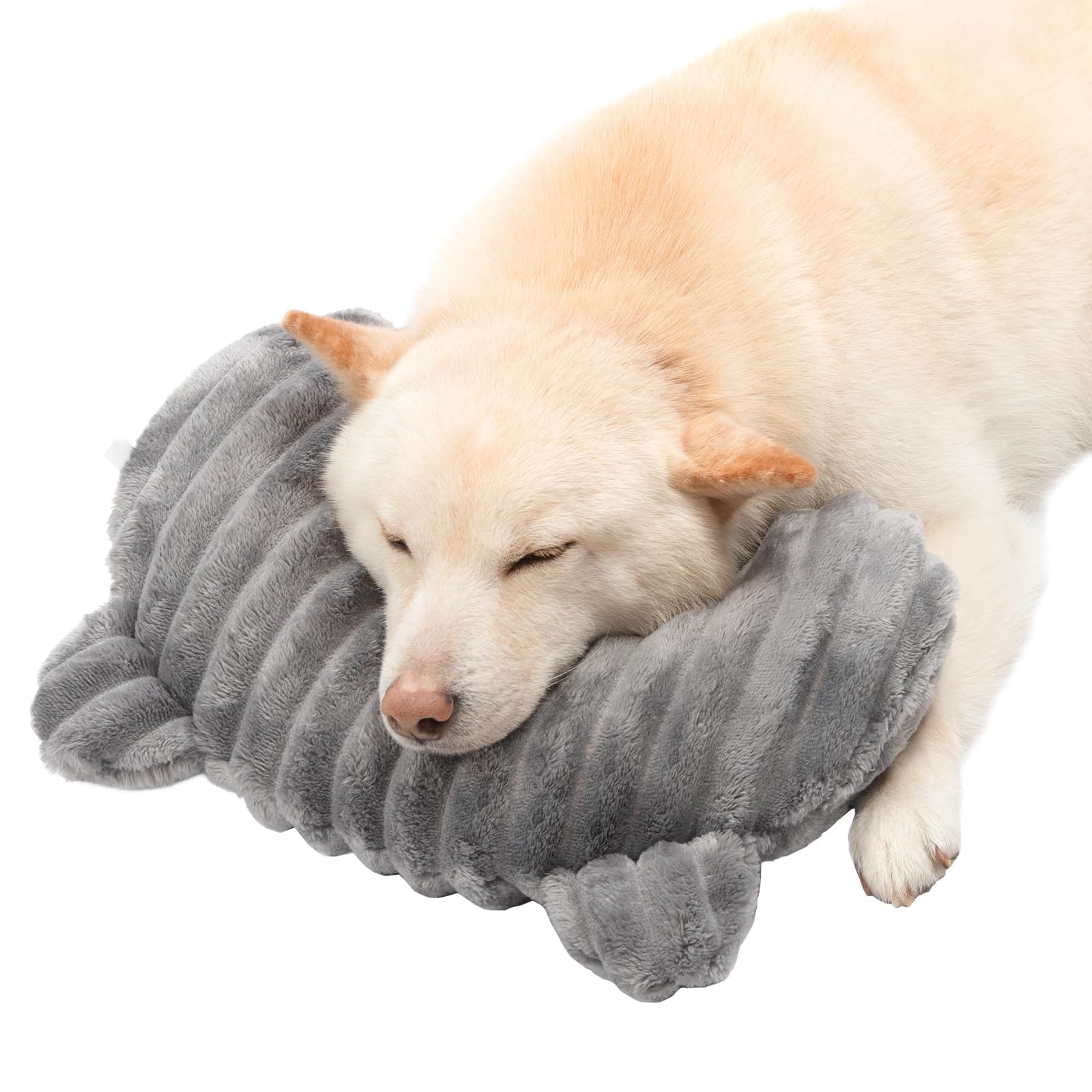Photo 1 of Jiupety Dog Calming Pillow, Soft and Neck-Friendly, Washable Pet Neck Pillows for Small Medium Large Dogs and Cats, 14" x 9", Gray