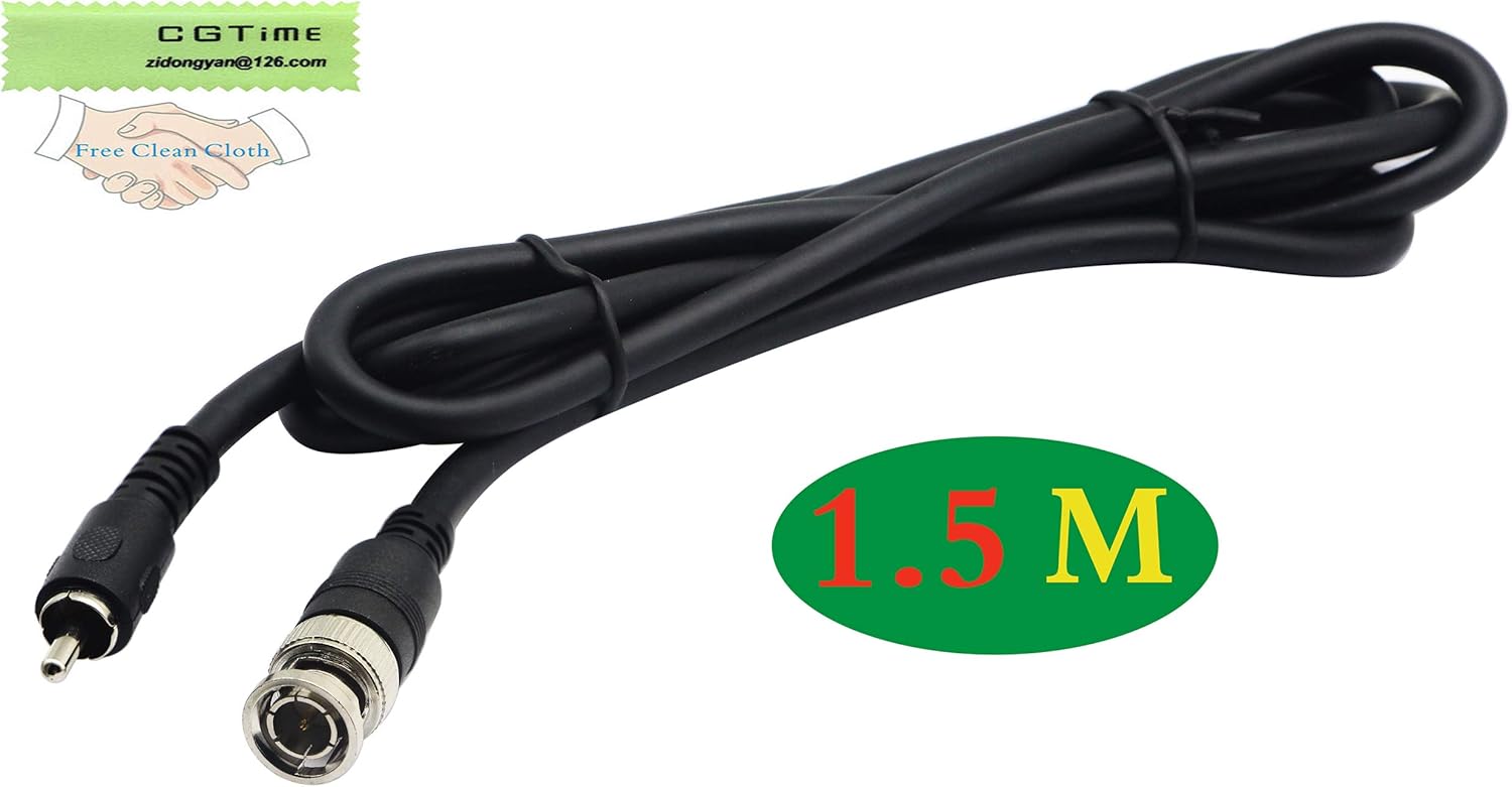 zdyCGTime BNC to RCA Extension Cable RCA Male to BNC Male Composite Video Connector Cable for Surveillance CCTV Camera System from DVR to TV (5ft/1.5M) - Image 3