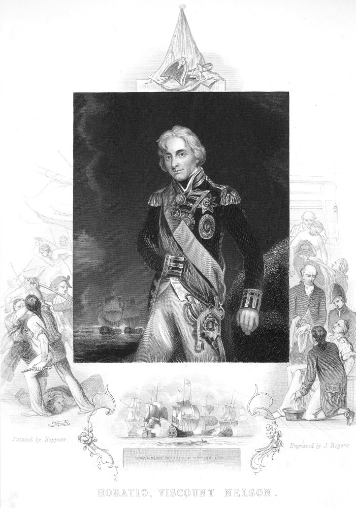 Horatio Nelson (1758-1805) Nviscount Nelson English Admiral Steel Engraving After John Hoppner Poster Print by (18 x 24)