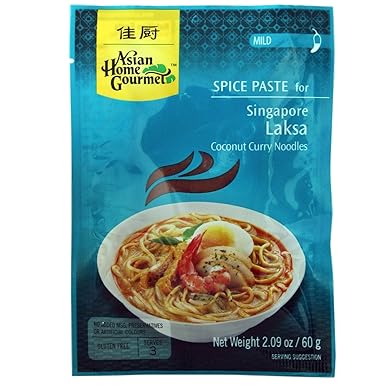 AHG Würzpaste für Singapur Laksa (Kokos-Curry-Nudelgericht) 60g