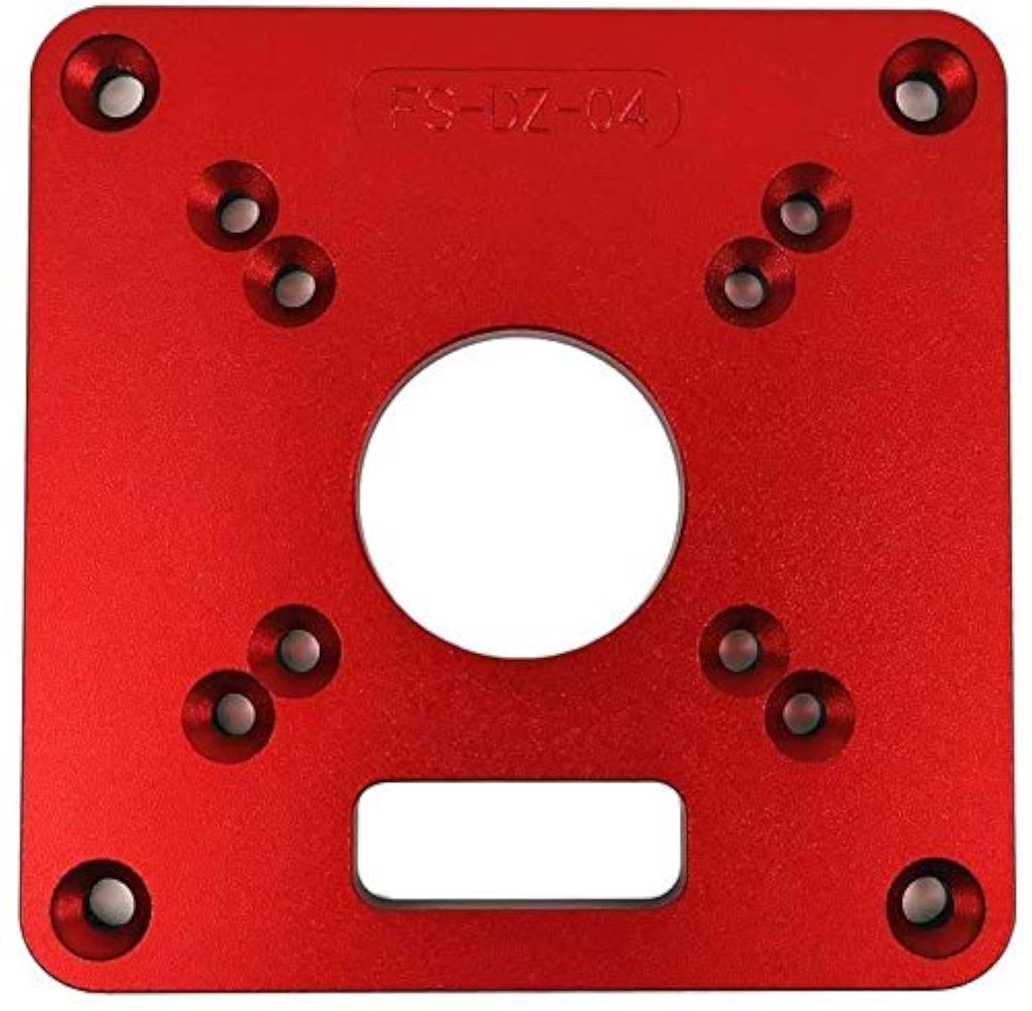 Router Table Insert Plate RT0700C, 120 * 120 * 8mm Aluminum Trimmer Ring Screw Flip Board for Woodworking