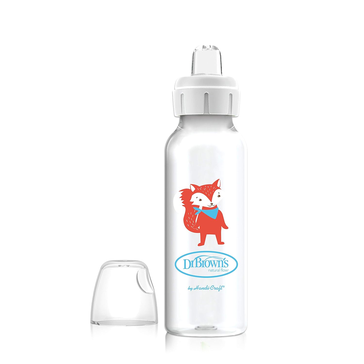 Dr. Brown's Options+ Sippy Spout Baby Bottles, Fox & Lion, 8 Ounce, 2 Count : Baby