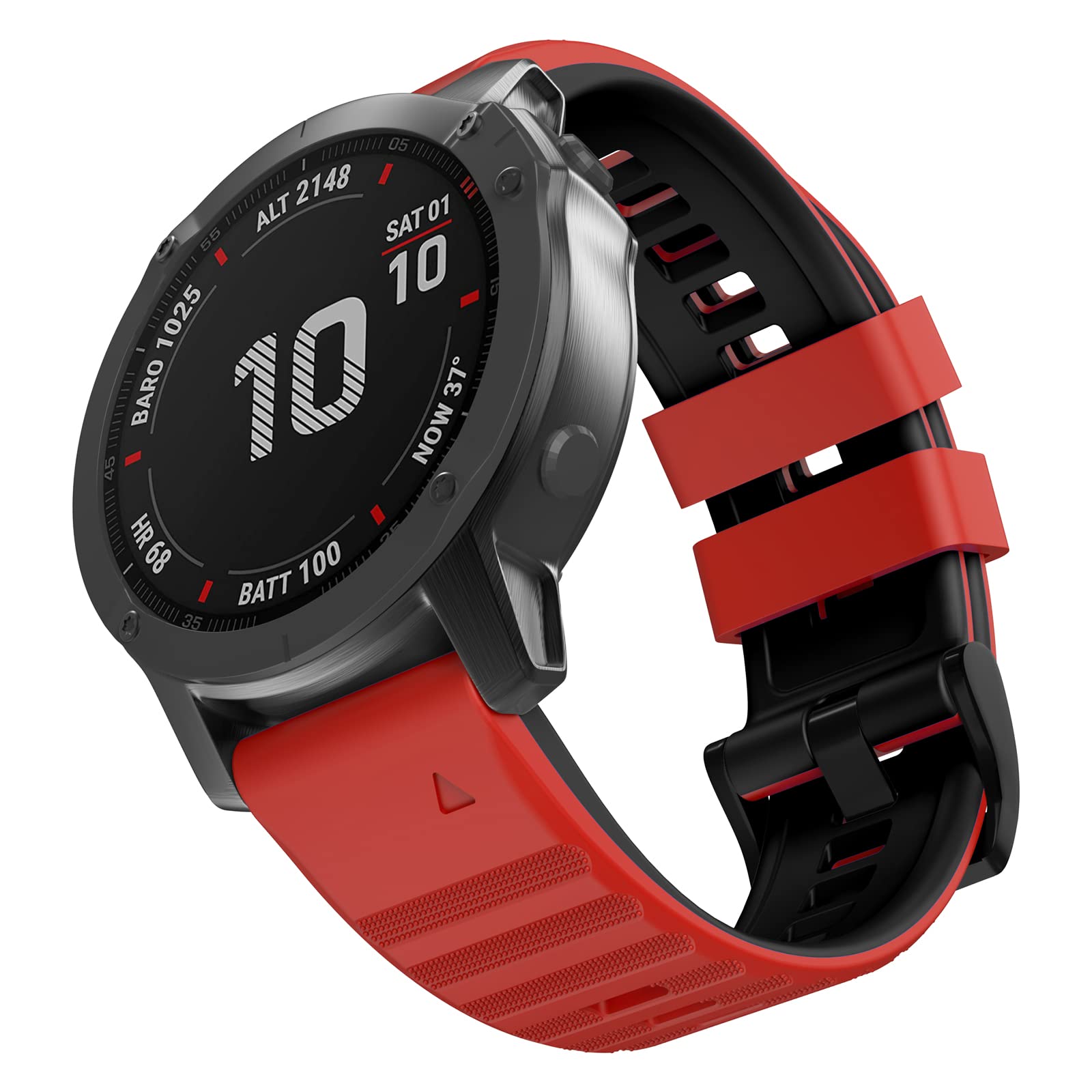 MYSNBKN Watch Strap for Garmin Fenix 7 / 6 / 5, 22mm Silicone Watch Band for Approach S60/S62, D2 Delta, EPIX 2, Forerunner 935/945 (Quick Fit)