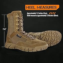 YEVHEV Men's 8 inch Tactical Boots Outdoor Casual