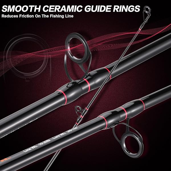 SOUGAYILANG SURF FISHING ROD AND REEL COMBO, 4 PIECE MH/H SALTWATER FISHING COMBO WITH 5000 SIZE SPINNING REEL