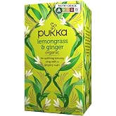 Pukka Herbal Teas Lemongrass and Ginger Caffeine Free, 20 count