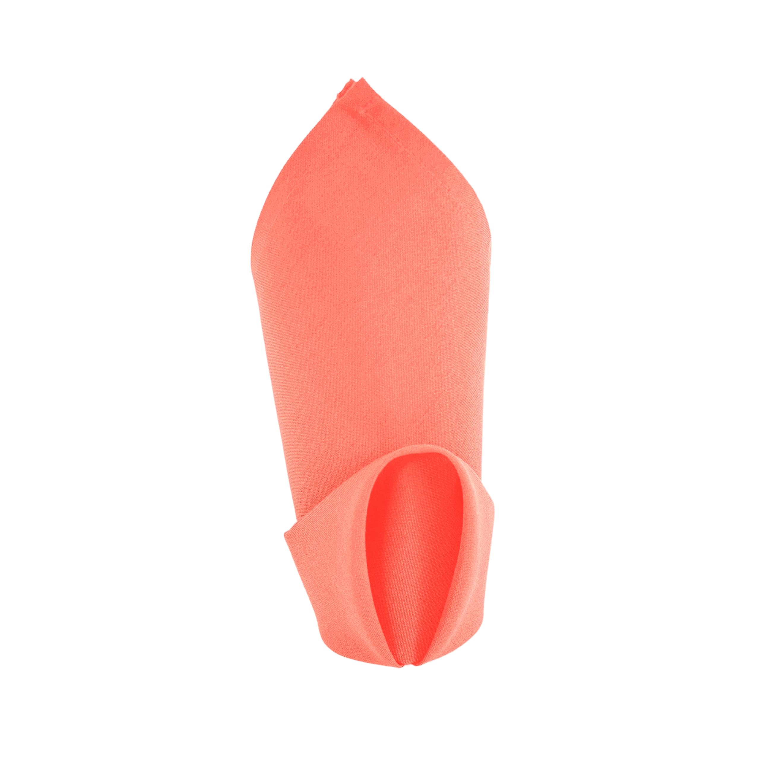 Weavric Cloth Dinner Napkins, Set of 12, 20 X 20 Inches 51 X 51 cm, Washable Wrinkle-Resistant Coral Table Napkins with Hemmed Edge for Wedding, Party, Hotel, Restaurant