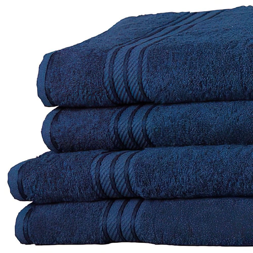 Linens Limited - Large Towels, Bath Sheets for the Bath or Shower, Egyptian Cotton, Soft and Luxurious, Super Absorbent, Machine Washable (Navy)