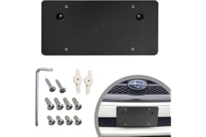 TN TRUNKNETS INC License Plate Mounting Bracket Round Hole Adapter Kit for Subaru - Plate Holder Set w 2 Adapters, 8 Screw Bolts & Wrench Kit, License Tag Mounting Kit, Plate Holders, Car & Truck Accessories