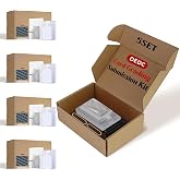 DEDC Card Grading Submission Kit, Card Grading Kit Shipping Mailing Kit Box for PSA, CGC, SGC Trading Card- 25 Semi Rigid Card Holders, 50 Card Sleeves, 1 Shipping Label + 1 Wiping Cloth (5-Set- PSA)