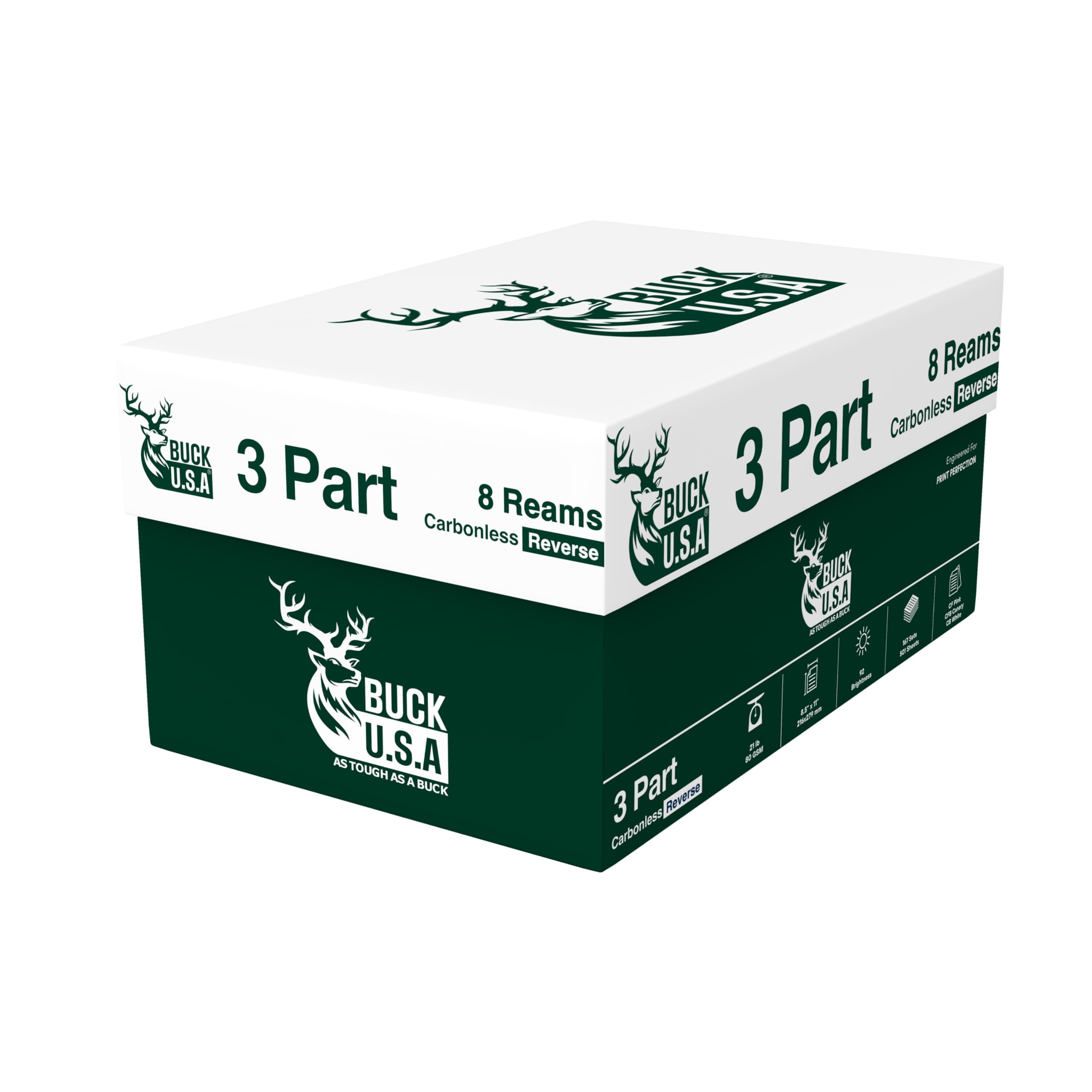 3 Part Reverse Carbonless NCR Paper (5900), 8.5" x