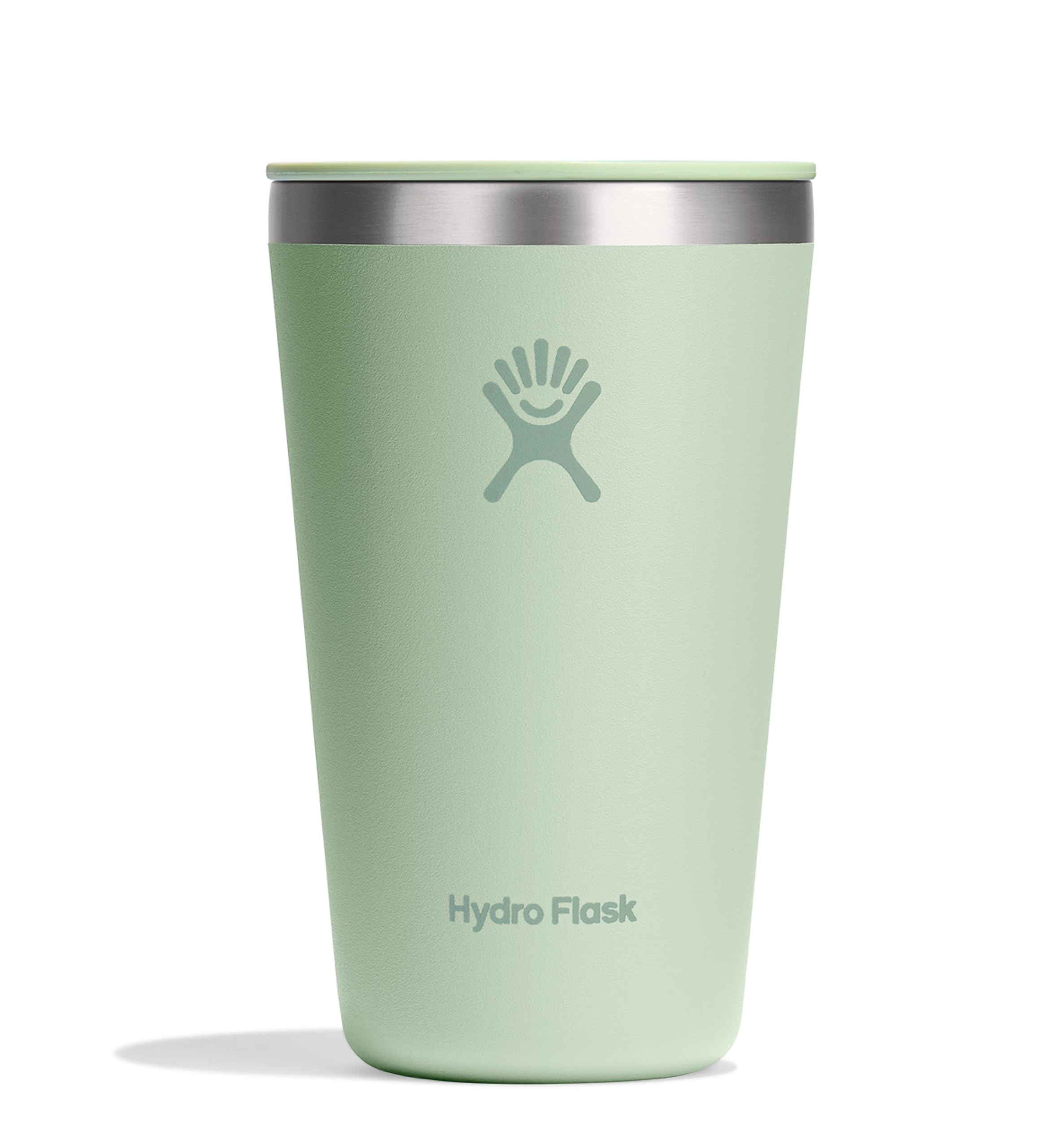 HYDRO FLASK - All Around Tumbler 473 ml (16 oz) with Closable Spill Proof Press-In Lid - Stainless Steel Double Wall Vacuum Insulated - Aloe