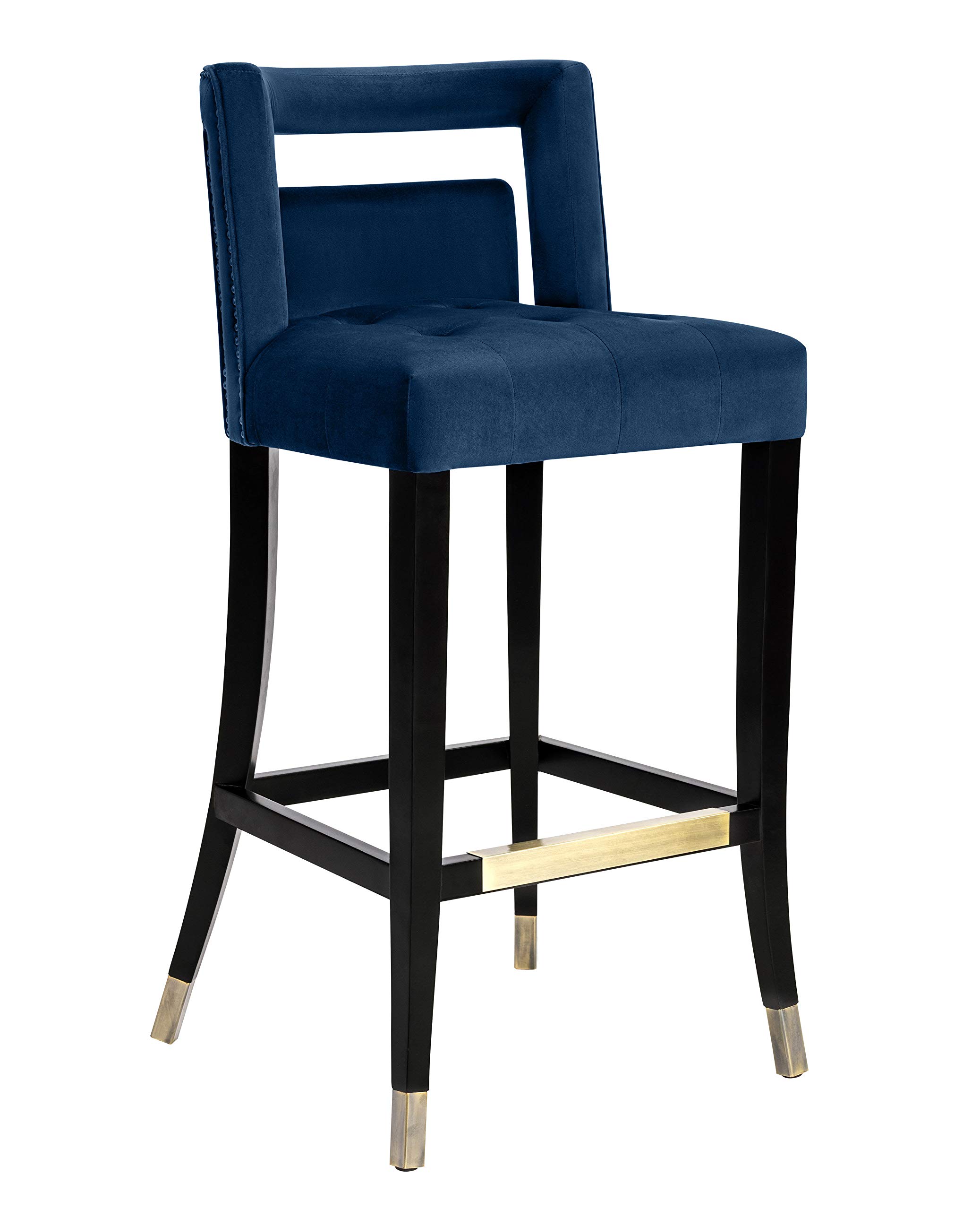Tov FurnitureHart Velvet Stool, Counter Height, Navy