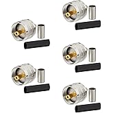 Superbat PL259 Coax Connectors UHF Male Connector UHF VHF Radio Connector Coaxial Cable Crimper Kit for VHF UHF Mobile Repeat