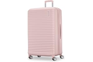American Tourister Stratum 3.0 Large 28-Inch Spinner, Airline Approved, Durable Hardside Luggage, Expands 1.5", RightHeight™ Adjustable Handle, Pink Blush