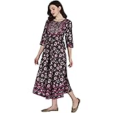 AnjuShree Choice Women Printed Cotton Anarkali Kurti Kurta Tunic | ORDER 1 SIZE BIGGER