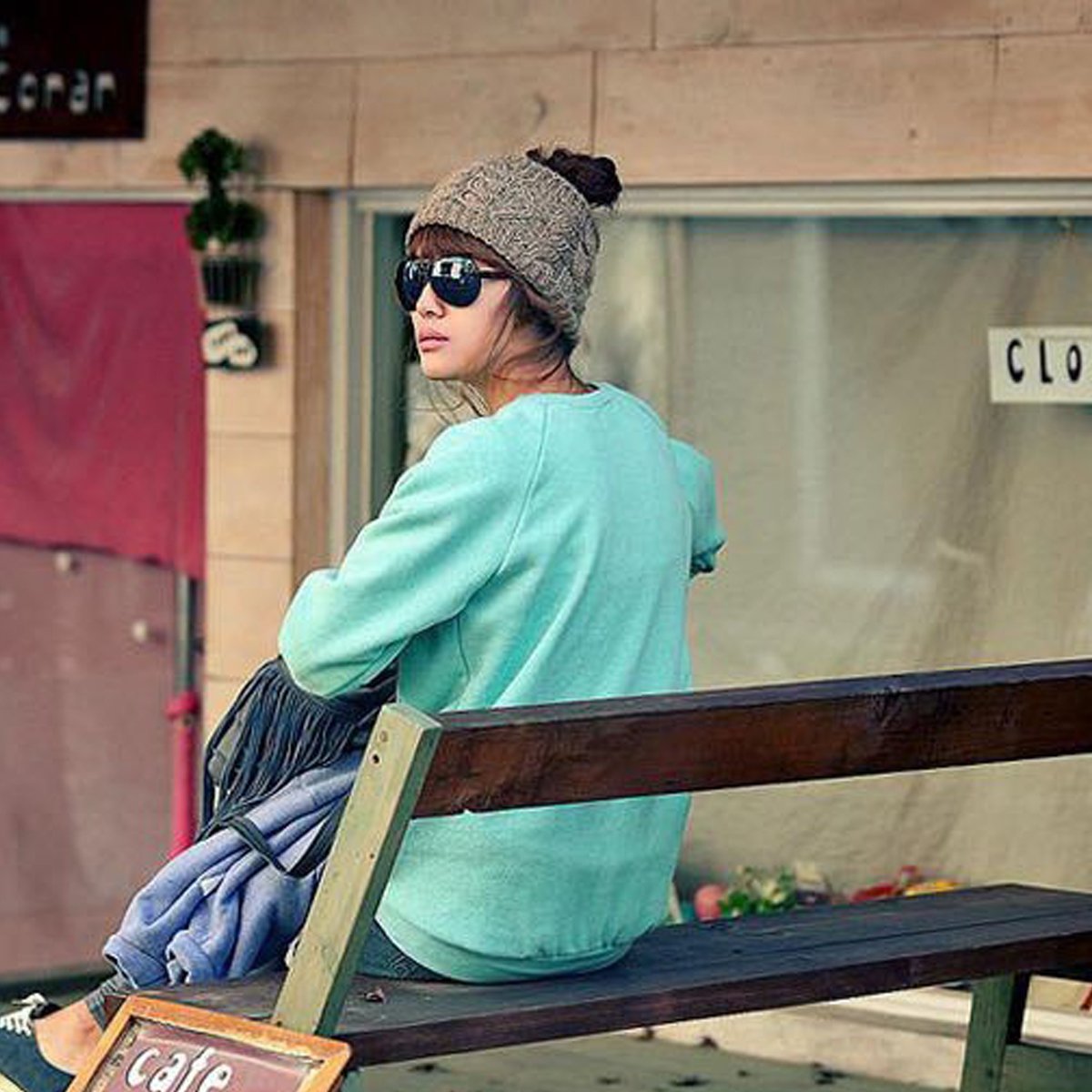 LONGQI à Tricoter Bandeau d\'hiver pour Femme Chaud Chapeau Ski Capuchon en Tricot Bandeau