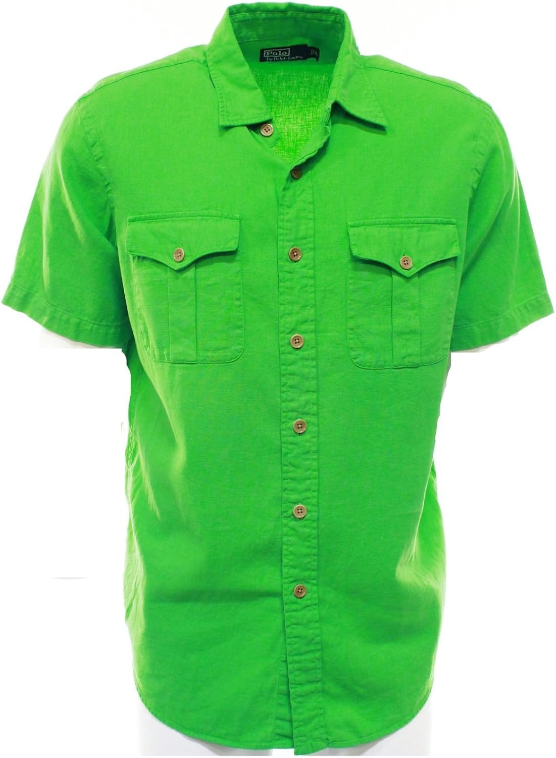 ralph lauren men's short sleeve linen shirt