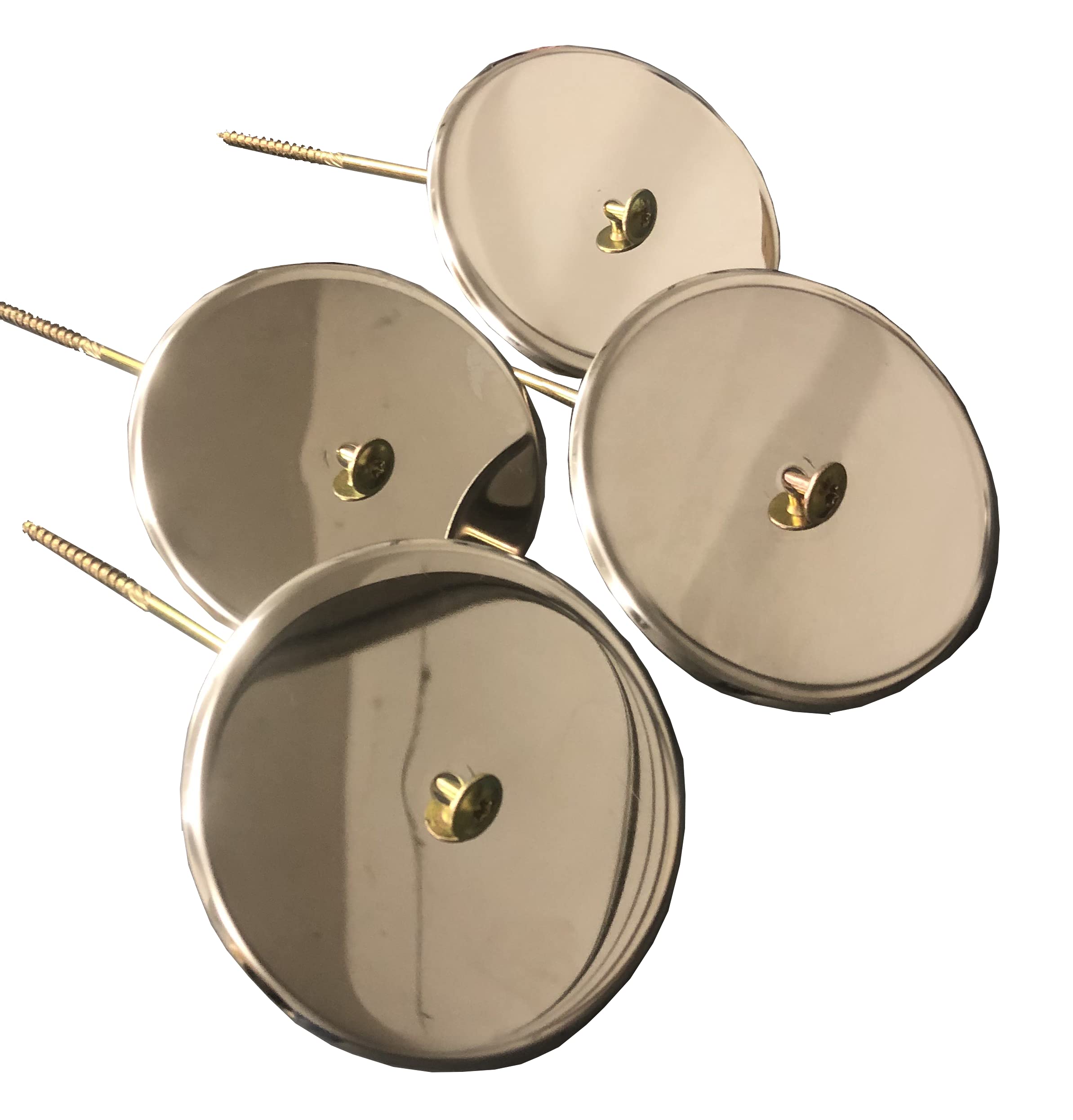 Photo 1 of Keyfit Tools JUMBO 6 INCH WIDE Screw In Heavy Duty 304 Stainless Steel Low Profile Property Markers 4 Pack ~Frozen Ground NO Problem~ Screw in Survey Markers Flat Boundary Stakes Land Pins 6 Inch Wide