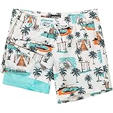 SURF CUZ Mens Swim Trunks with Compression Liner Swimming Trunks 5 Inch Bathing Suit Zipper Pockets Quick Dry Swim Shorts