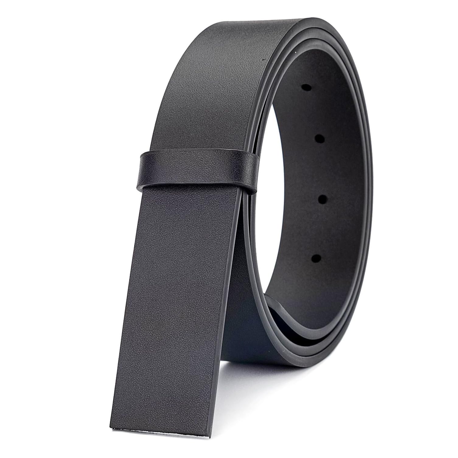 Photo 1 of Vatee's Reversible Genuine Leather Belts without Buckle For Men Replacement Belt Strap 1.34"(34mm) Wide 41"(105cm) Long Black & Black