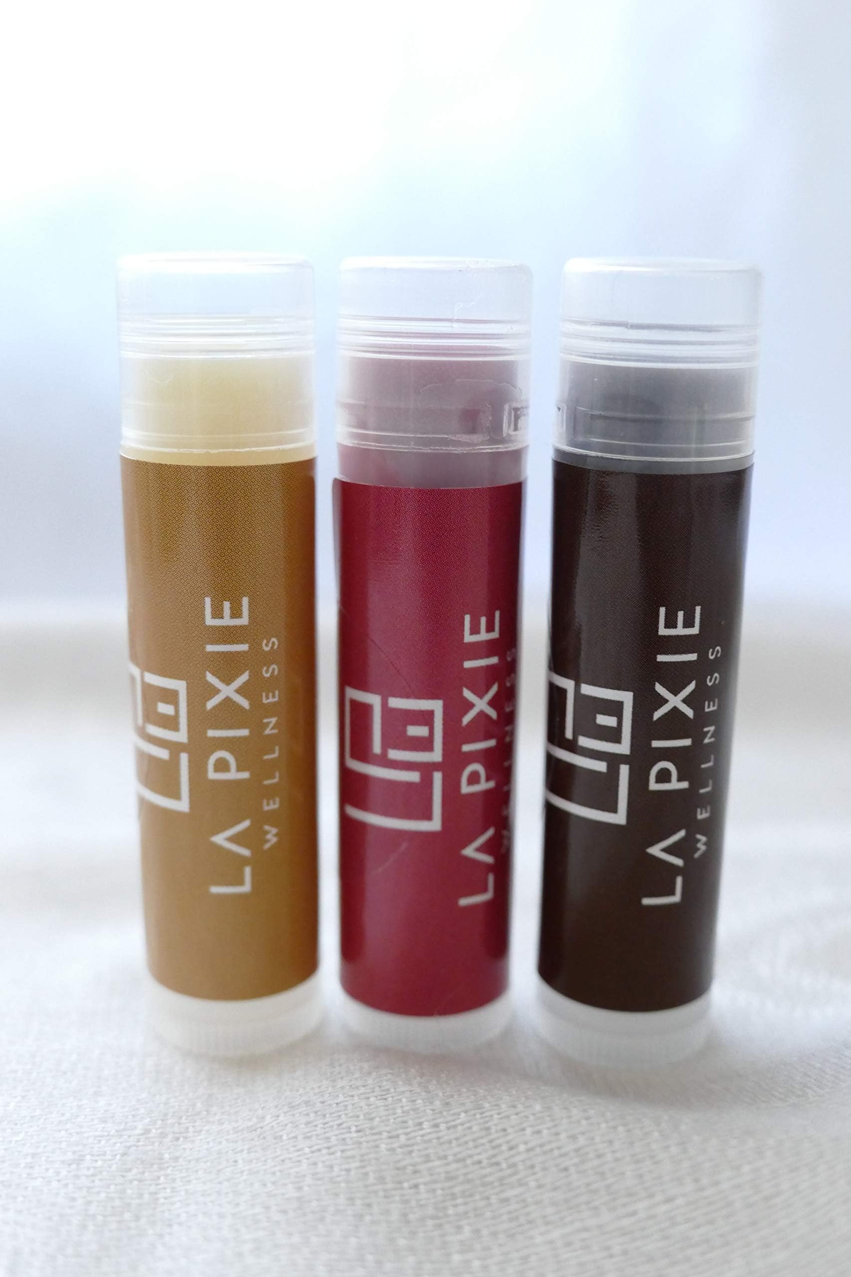 Organic Plant Based Mixed Balms with Essential Oils Set of Four, Cheek Tint, Organic Vitamin E, Coconut Oil Chapstick, Handmade.