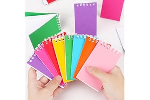 24 Pack Small Pocket Notebook Mini Notebooks Bulk Small Spiral Notepads with 8 Colors, Memo Note Pads for Work, Office, Schoo