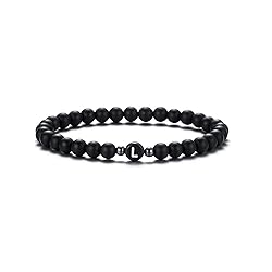 XIA YAN 6mm Black Onyx and White Howlite Handmade