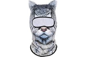 LANDTOWN 3D Cat Ski Mask Balaclava with Ears - Cat Shiesty Face Cover for Skiing, Music Festivals, Cycling, Halloween Parties