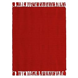 PANDATEX Thick Chunky Red Knitted Throw Blanket for