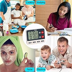 FCXJTU Digital Dual Kitchen Timer, 2 Groups Cycle