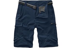 Toomett Mens Hiking Cargo Shorts Quick Dry Lightweight Travel Fishing Camping Golf Shorts with Multi Pockets