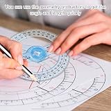 MEKEET 360 Degree Protractor 2Pcs Circle Ruler 10cm Plastic Protractor for view 7
