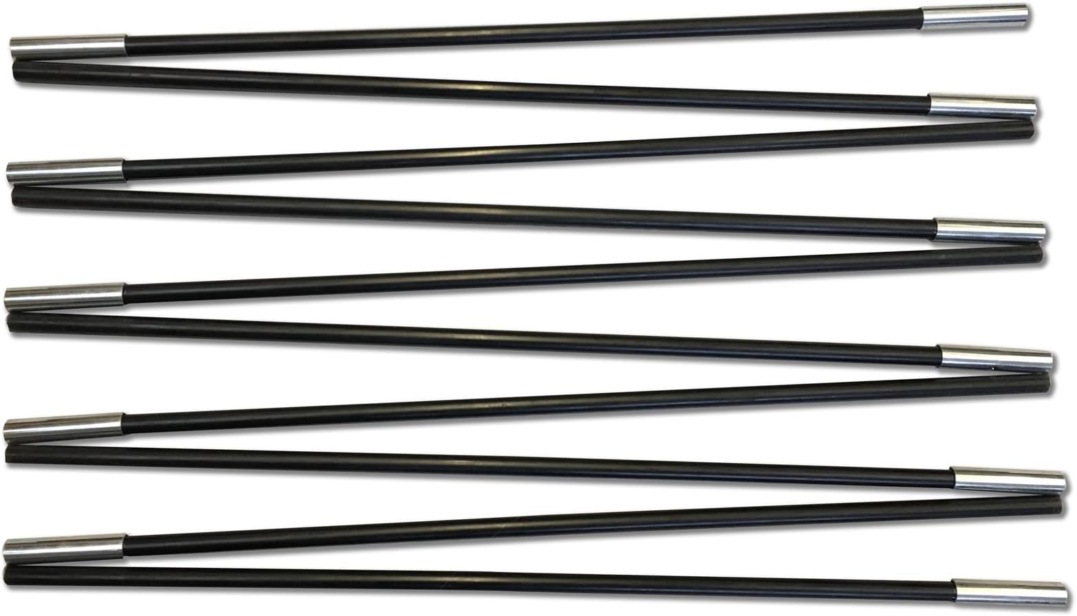 TentSpares - Eurohike Rydal 500 Tent, Black Coded Fibreglass Main Poles, Durable Tent Poles Replacement for Camping