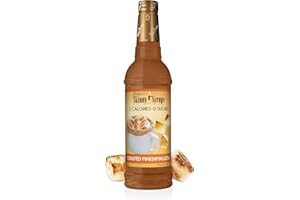 JORDAN'S SKINNY MIXES Jordan's Skinny Syrups Sugar Free Coffee Syrup, Toasted Marshmallow Flavor Drink Mix, Zero Calorie Flavoring for Chai Latte, Protein Shake, Food & More, Gluten Free, Keto Friendly, 25.4 Fl Oz, 1 Pack