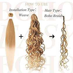 Blonde Ombre Boho Braiding Hair 27/613 Synthetic